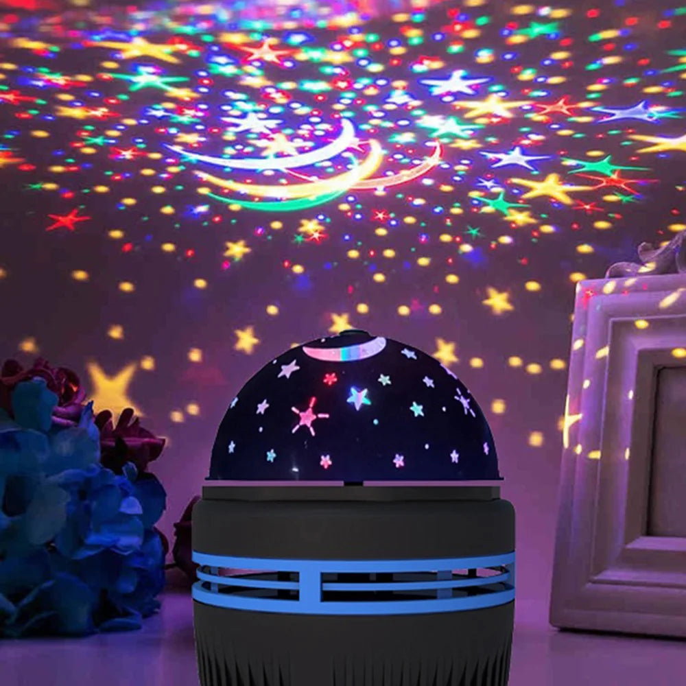Projecteur LED Ciel Étoilé Rotatif 360° - Veilleuse USB Chambre