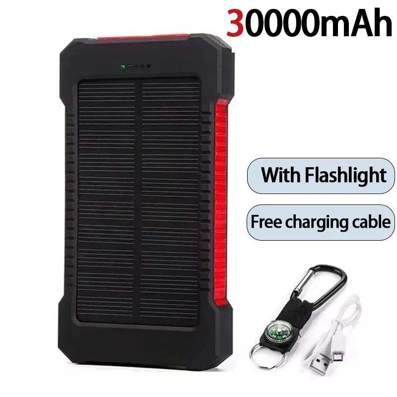 Batterie solaire portable Lenovo 500000mAh, grande capacité, charge rapide, pour iPhone Samsung Huawei