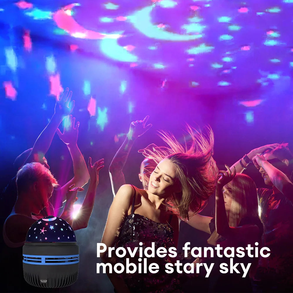 Projecteur LED Ciel Étoilé Rotatif 360° - Veilleuse USB Chambre
