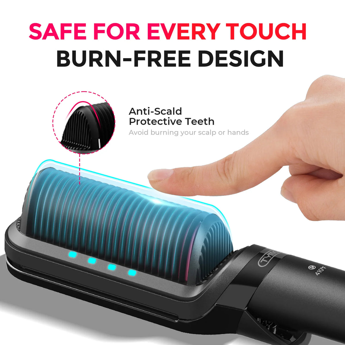 Lisseur TYMO FLIPRO 2 en 1, lisseur ionique en céramique pour contrôler les frisottis et prévenir les dommages causés par la chaleur