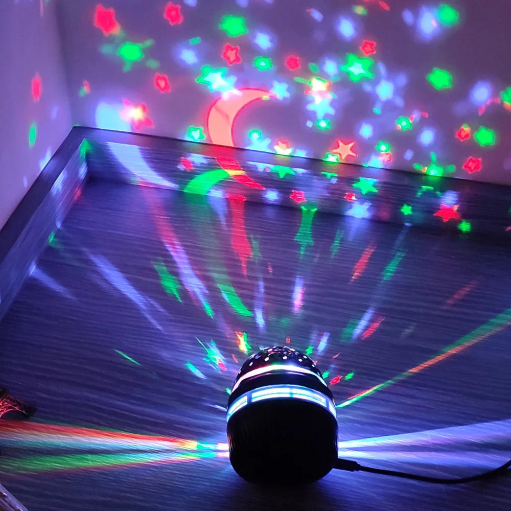 Projecteur LED Ciel Étoilé Rotatif 360° - Veilleuse USB Chambre