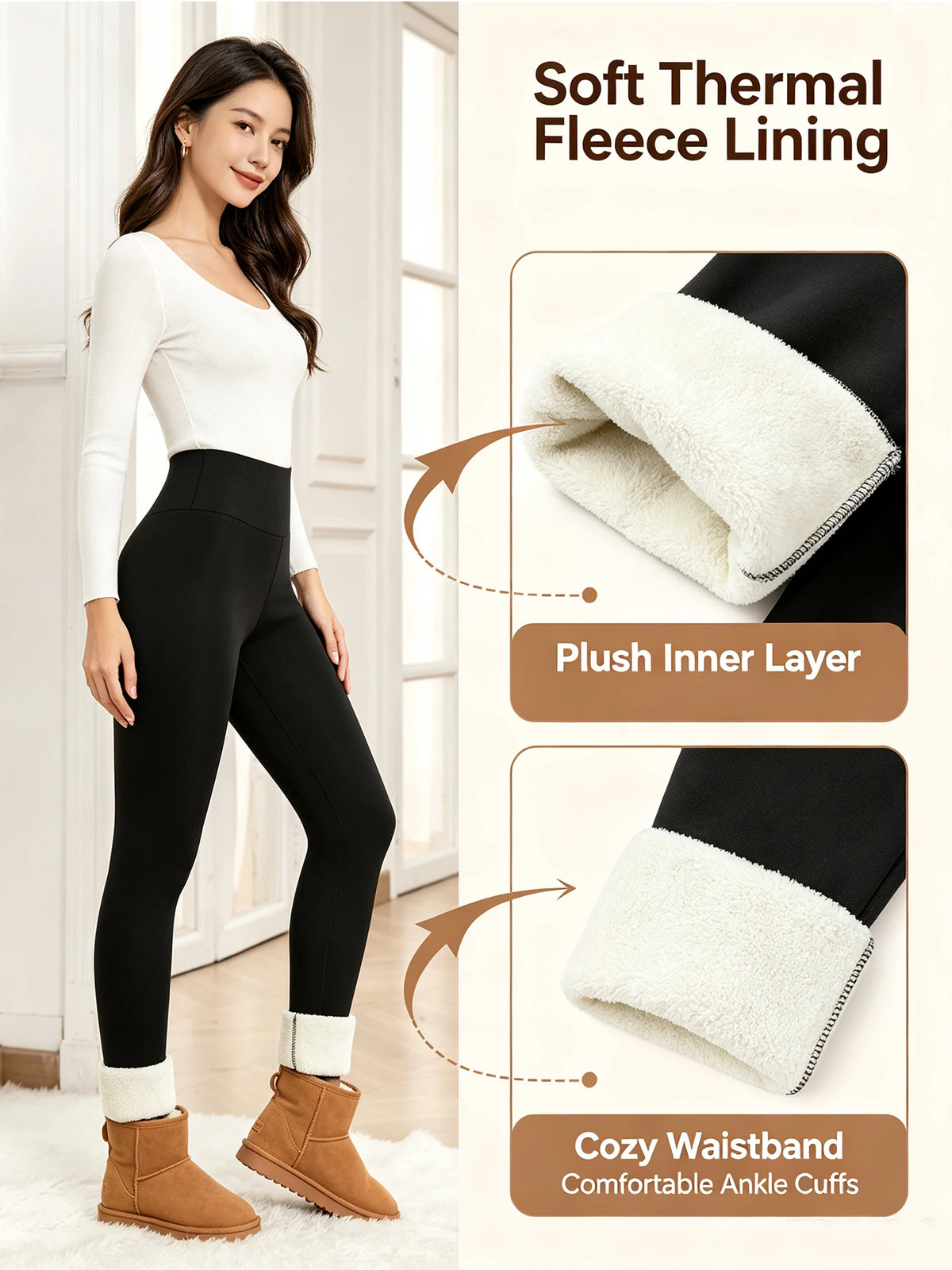 Leggings chauds en polaire pour femmes, collants épais en velours, taille haute, élastiques, Slim, couleur unie, pour prévenir le froid, automne et hiver