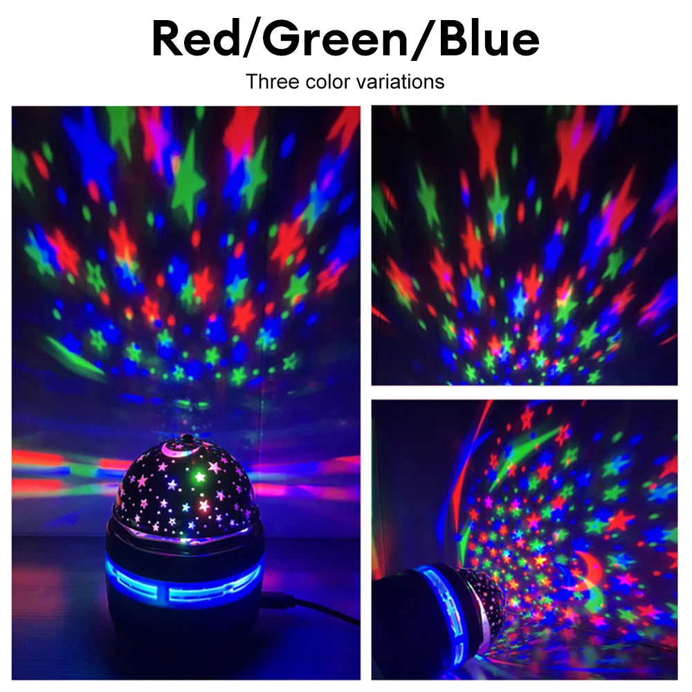 Projecteur LED Ciel Étoilé Rotatif 360° - Veilleuse USB Chambre